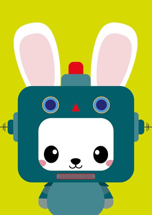 Postcard Robot bunny
