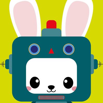Postcard Robot bunny