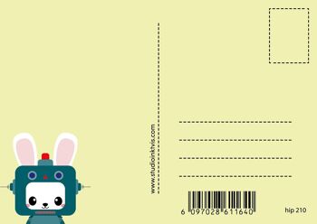 Carte postale Robot lapin 2