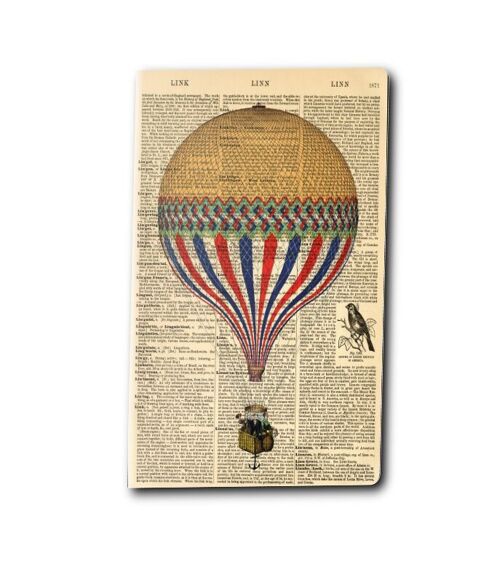 Hot Air Balloon Dictionary Art Notebook (WAN21404)