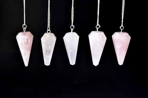 Rose Quartz Pendulum, Crystal Pendulum (Creativity and Empathy)