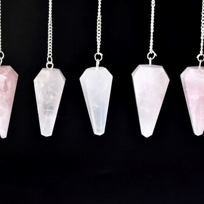 Rose Quartz Pendulum, Crystal Pendulum (Creativity and Empathy)