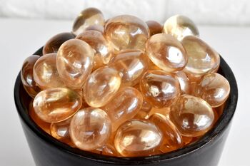 1Pc Aura Quartz Citrine Tumbled Stone ~Healing Tumble Stones 3