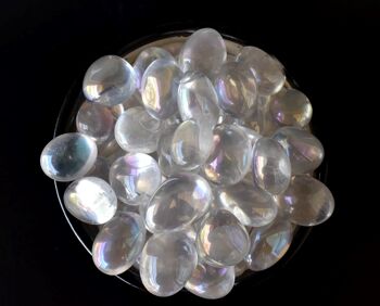 1Pc Aura Quartz Rainbow Tumble Stone ~ Healing Tumble Stones 2