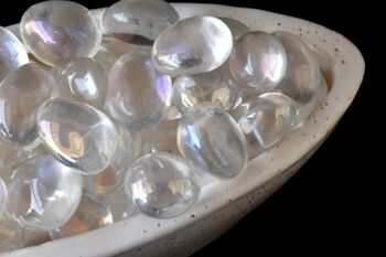 1Pc Aura Quartz Rainbow Tumble Stone ~ Healing Tumble Stones 9