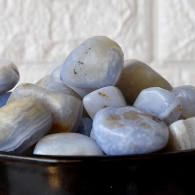 1Pc Blue Lace Agate Tumbled Stone ~ Healing Tumbled Stones