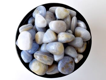 1Pc Blue Lace Agate Tumbled Stone ~ Healing Tumbled Stones 2