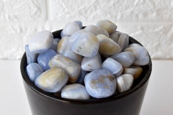 1Pc Blue Lace Agate Tumbled Stone ~ Healing Tumbled Stones 3