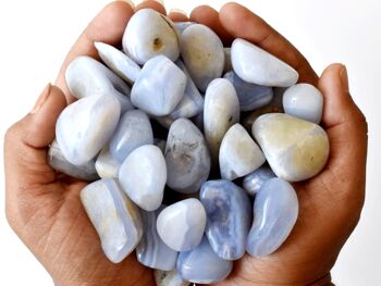 1Pc Blue Lace Agate Tumbled Stone ~ Healing Tumbled Stones 4