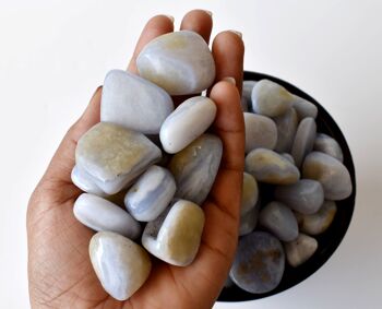 1Pc Blue Lace Agate Tumbled Stone ~ Healing Tumbled Stones 5