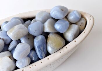 1Pc Blue Lace Agate Tumbled Stone ~ Healing Tumbled Stones 8