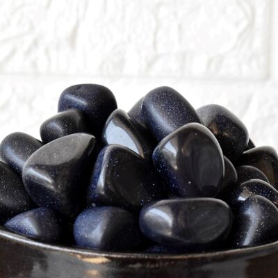 1 pieza de piedras rodadas de arenisca azul ~ Piedras rodadas curativas