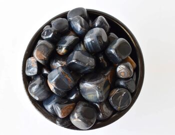 1Pc Blue Tiger Eye Tumbled Stone ~ Healing Tumbled Stones 2