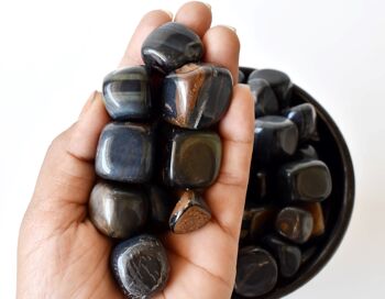 1Pc Blue Tiger Eye Tumbled Stone ~ Healing Tumbled Stones 4