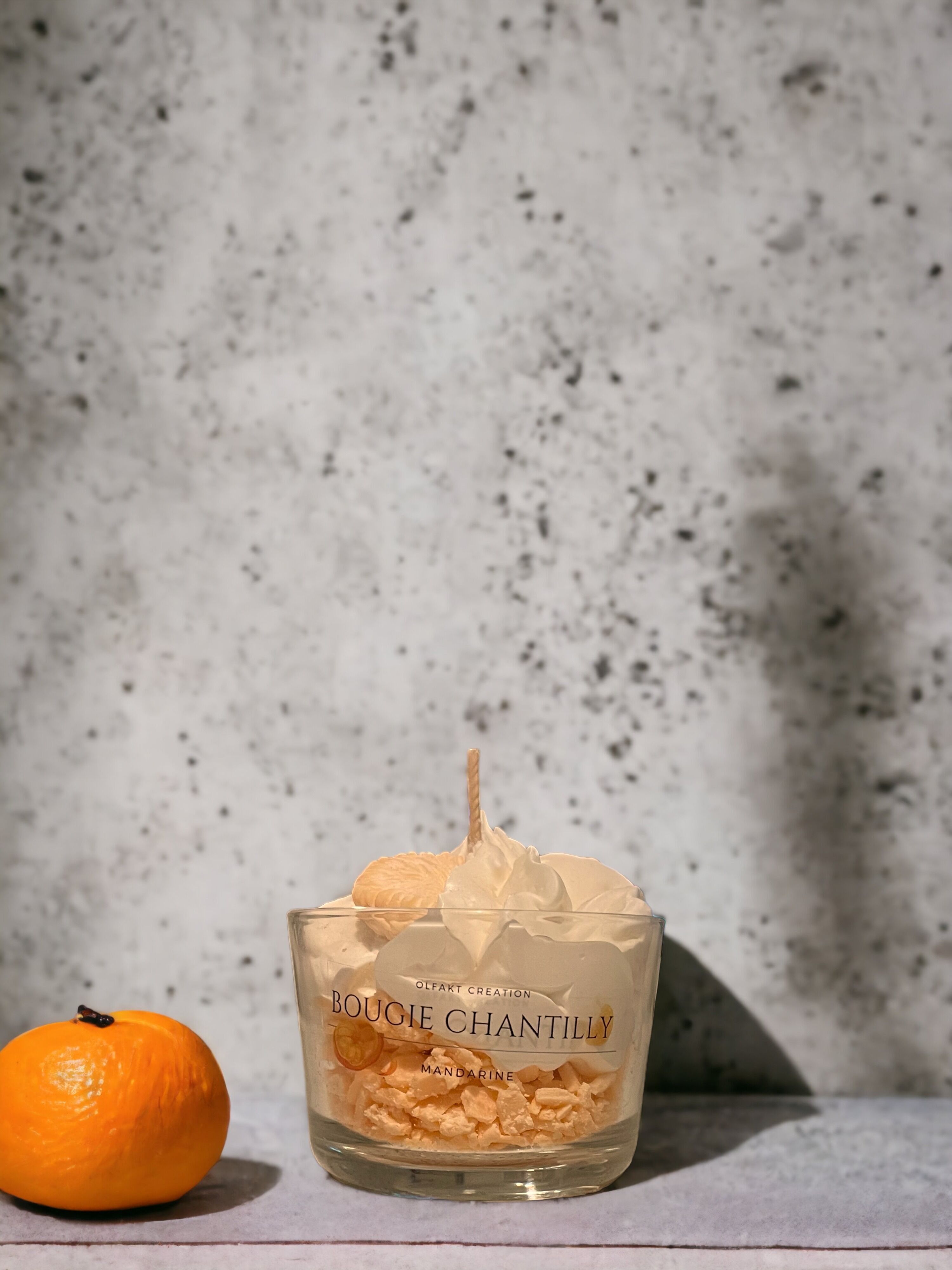 Mandarin scented whipped candle