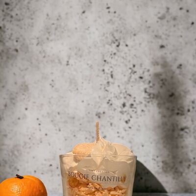 Bougie chantilly parfumée à la mandarine