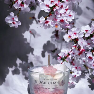 Cherry blossom whipped candle