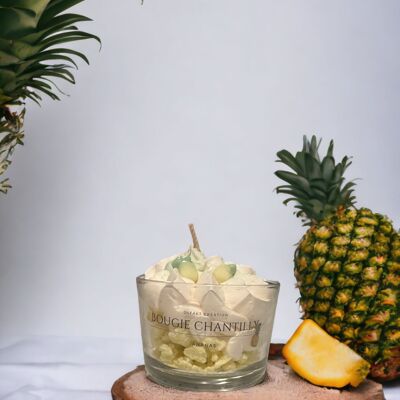 Pineapple scented whipped cream candle