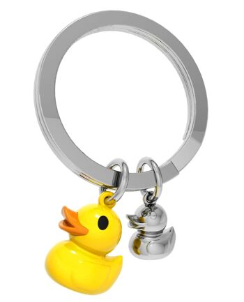 Porte-clés Canard jaune et son petit - METALMORPHOSE 4