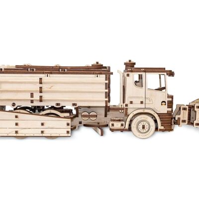 DIY Eco Wood Art Puzzle 3D en bois Camion à neige, 402, 40 × 14,1 × 14,8 cm