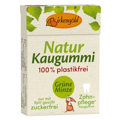 Birkengold Zahnpflege Natur Kaugummi Grüne Minze Mild 20 Stk.
