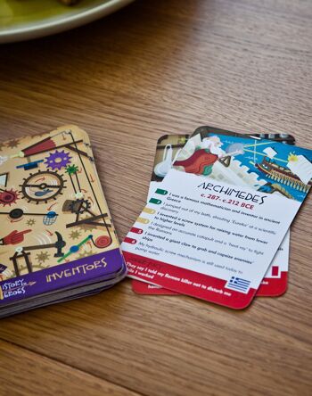 Jeu de cartes familial INVENTORS primé de History Heroes - un excellent jeu de cartes familial 2