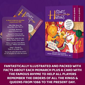 Héros de l'histoire : Jeu de cartes KINGS & QUEENS Quiz - Connaissez-vous bien vos Rois et Reines ?! 4