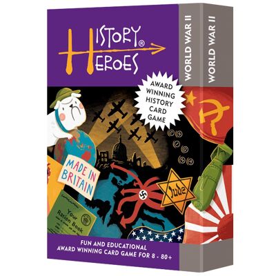 History Heroes: juego de cartas de preguntas sobre la DOS GUERRA MUNDIAL: aprende todo sobre los héroes y antihéroes de la Segunda Guerra Mundial