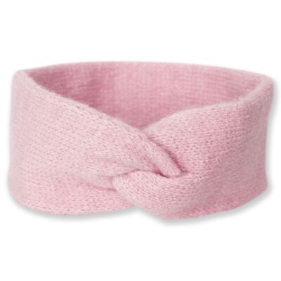 Pink knitted hairband for adults