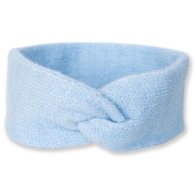 Knitted hairband for adults blue