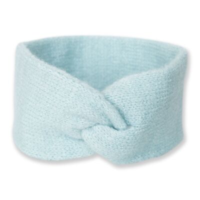 Knitted hairband for children, turquoise