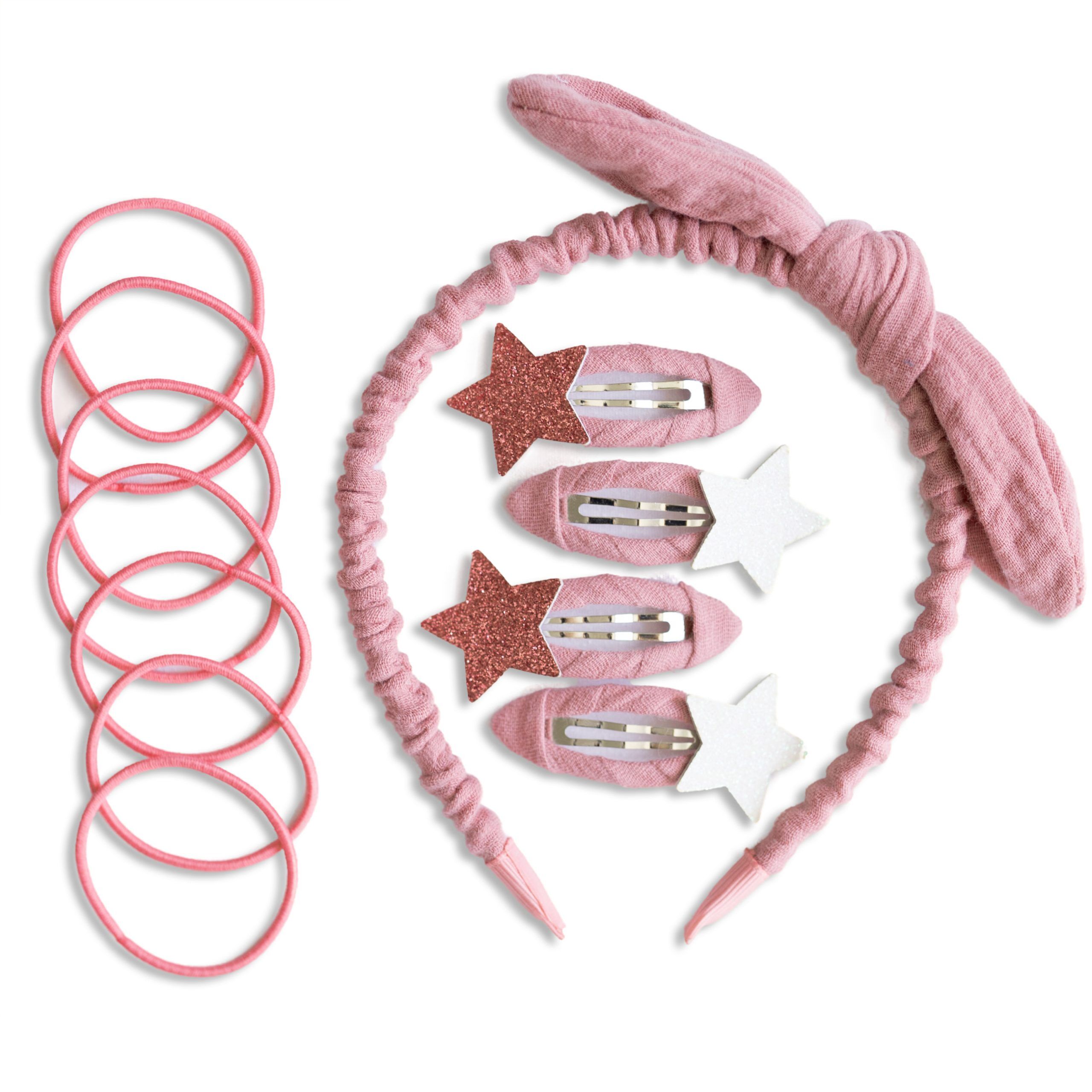 Paper Kite Muslin Hair Accessories Set - Old Pink