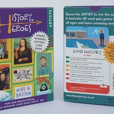 History Heroes: ARTISTS quiz card game - discover amazing Artists throughout history