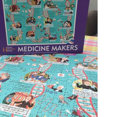 History Heroes: Medicine Makers 500-teiliges Zeitleisten-Puzzle