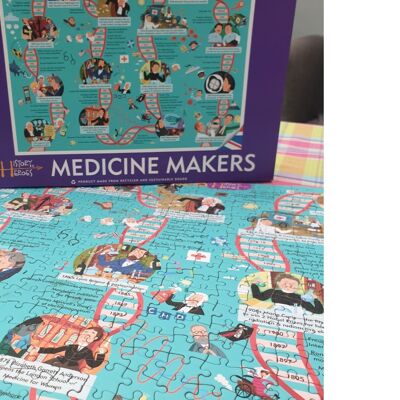 History Heroes: Medicine Makers Rompecabezas de 500 piezas con línea de tiempo