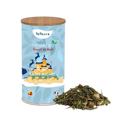 Christmas cookie - ORGANIC green tea with date, almond and orange