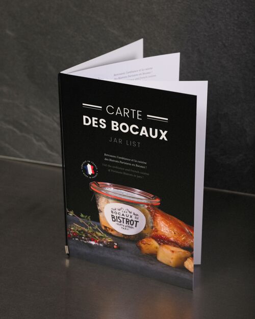 Porte menus Les Bocaux du Bistrot x10