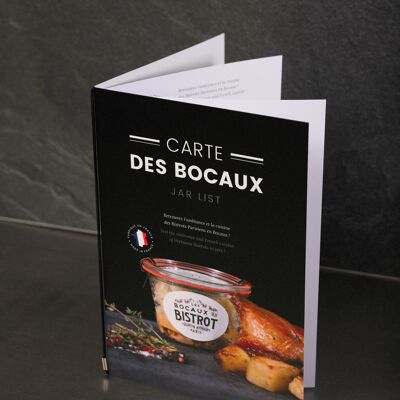 Porte menus Les Bocaux du Bistrot x10