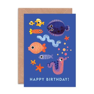 Fish Faces Greeting Card