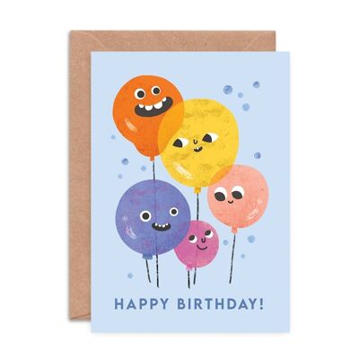 Balloon Faces Greeting Card