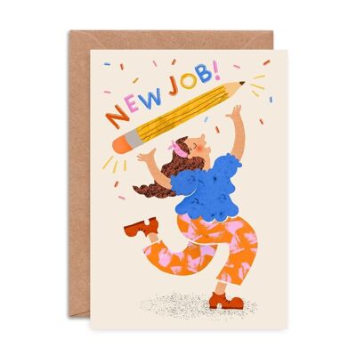 Neue Job-Tanz-Grußkarte
