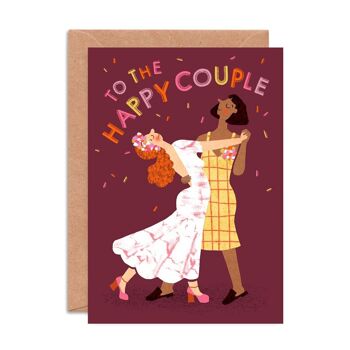 Couple heureux (FF) Carte de vœux 1