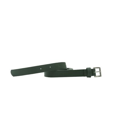 Cintura sottile in pelle - colore verde abete