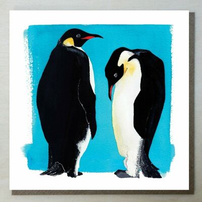 Tarjeta de pingüinos WND41