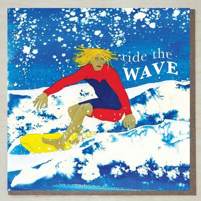 WND36 surfing card (ride the wave)