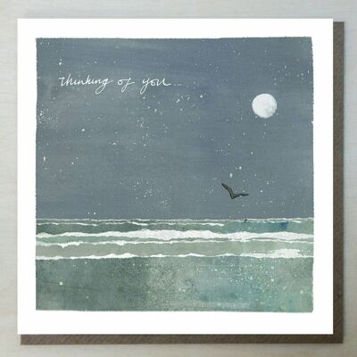 WND212 moonlit Sea (thinking of you) sympathy card
