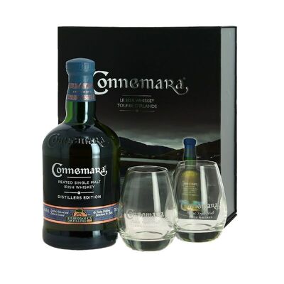 Connemara Distillers Edition Irish Whiskey – Schachtel mit 2 Gläsern
