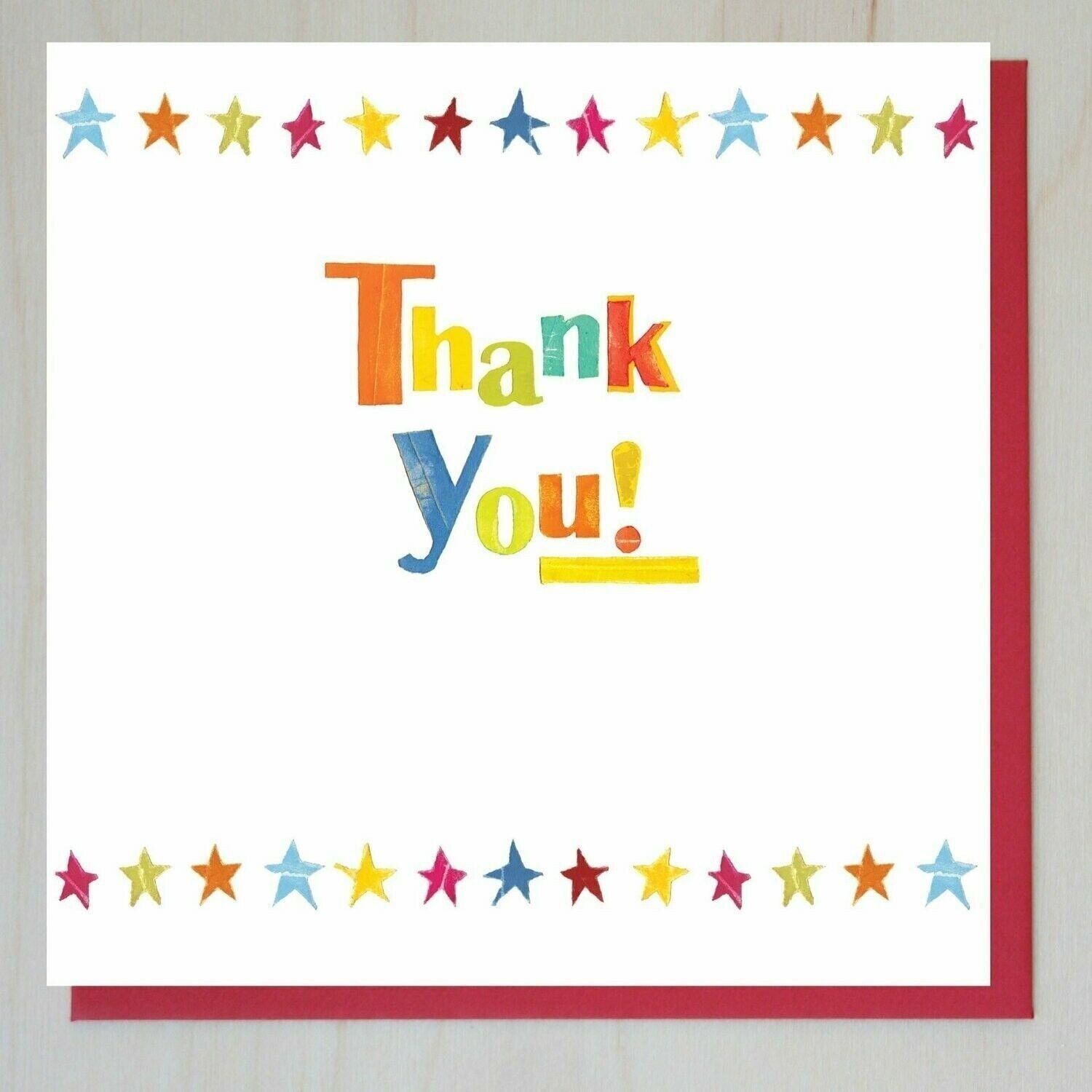 WND248 biglietto di ringraziamento (tipo strappato/stelle)