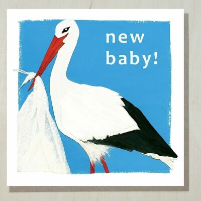 WND82 new baby card (stork)
