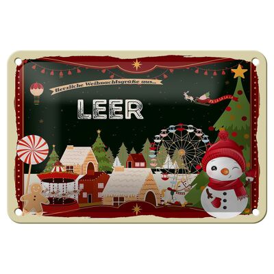 Tin sign Christmas greetings EMPTY gift FEST decorative sign 18x12cm